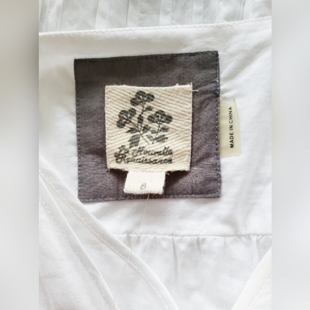 Anthropologie white bohemian dress, size 8, nwt - Picture 3 of 5